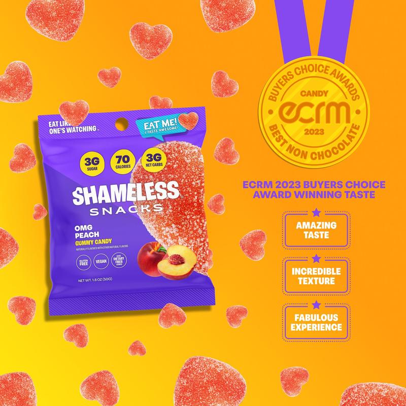 OMG Sour Peach Gummies Candy Snacks Sweet