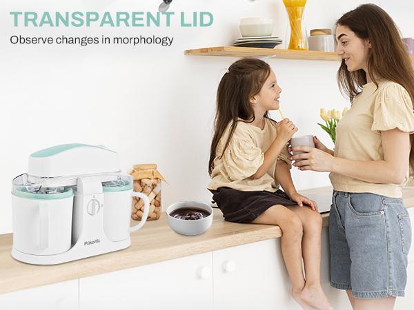 Pukomc Ice Cream Maker Machine for Home Use with Two Ice Cream Bowls Simple Operation Easy to Clean White Easy Fast Use Perfect Dessert,The best Christmas New Year gift