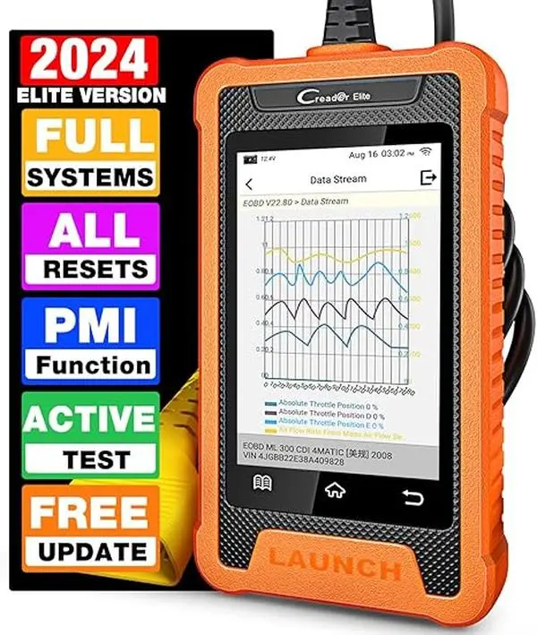 LAUNCH Creader Elite Bidirectional Automotive Scan Tool for Ford, Lincoln - 2026 All-in-1 Full-System Diagnose Tool with Active Test, Code Read, All Resets, OBD2 Compatibility, PMI Function, Battery Registration, Lifetime Free Updates, Scanner, 2026 All-I