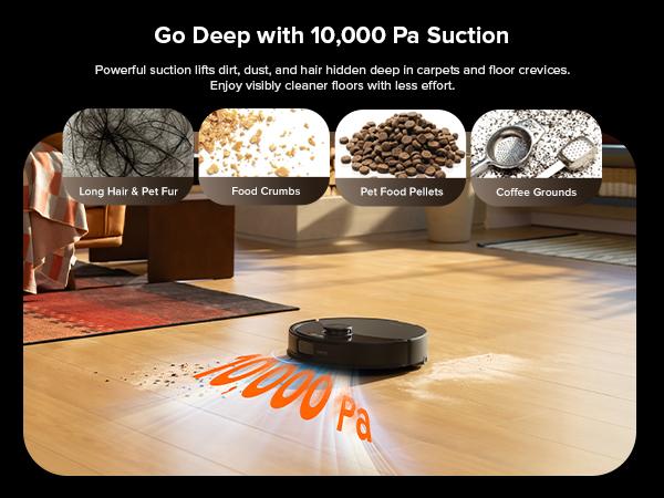 [SaleLink] Roborock Q10 X5+ Robot Vacuum and Mop, Self-Emptying, 10,000Pa Suction, Hands-Free Cleaning for up to 7 Weeks, Obstacle Avoidance, LiDAR Navigation, No-Go Zones #TikTokShopSpringGlowUp #NewDropsForYou Cordless Rechargeable