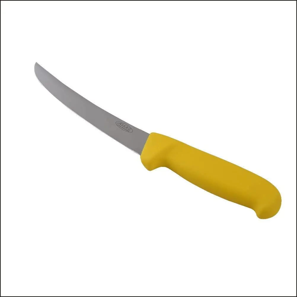 Hakka 6" Curved Boning Knife, Stainless Steel Butcher Knife for Meat Cutting, Professional Kitchen Knife for Deboning & Meat Processing