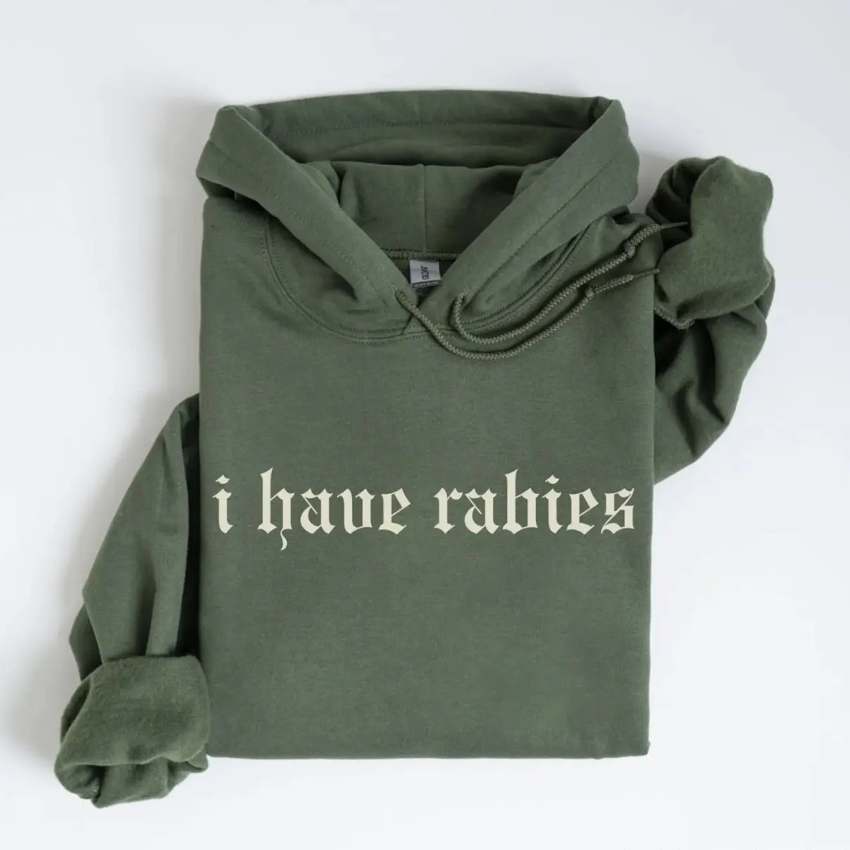 I Have Rabies Funny Hoodie – Unhinged Meme Graphic Hoodie, Dark Humor Gen Z Hoodie, Grunge Y2K Streetwear Pullover
