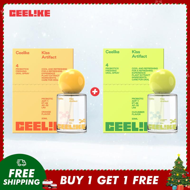 Ceelike Probiotic Oral Spray 2-Pack Set - Choose from Five Flavors, Freshens Breath, Promotes Oral Health