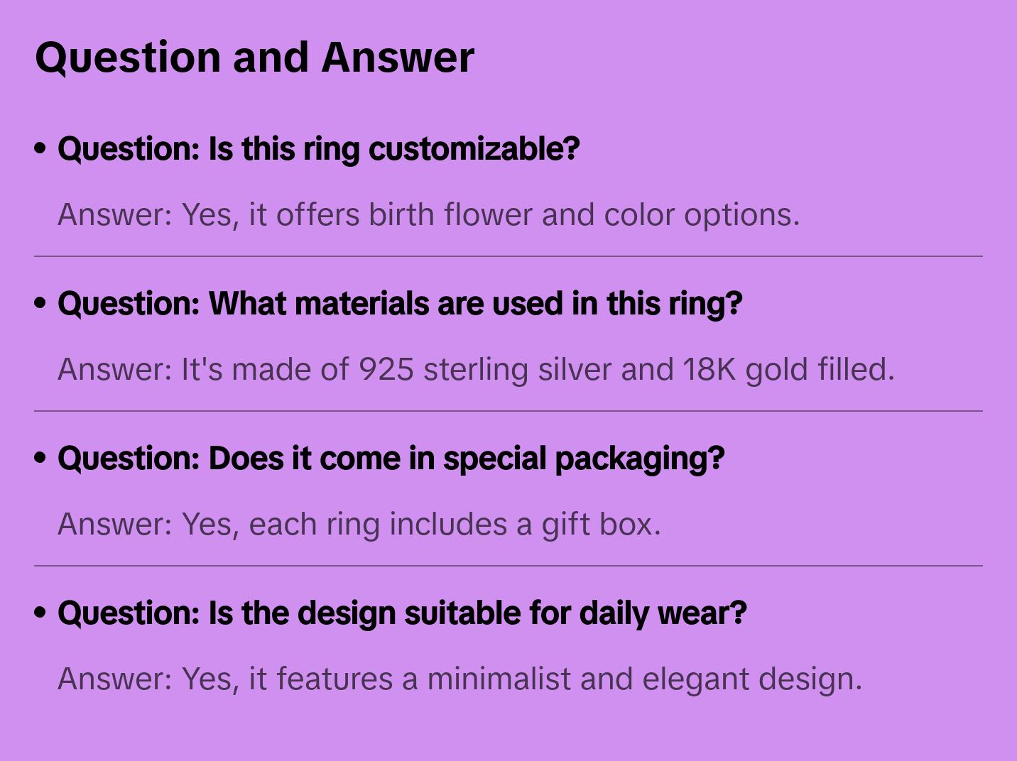 Custom Circle Birth Flower Ring