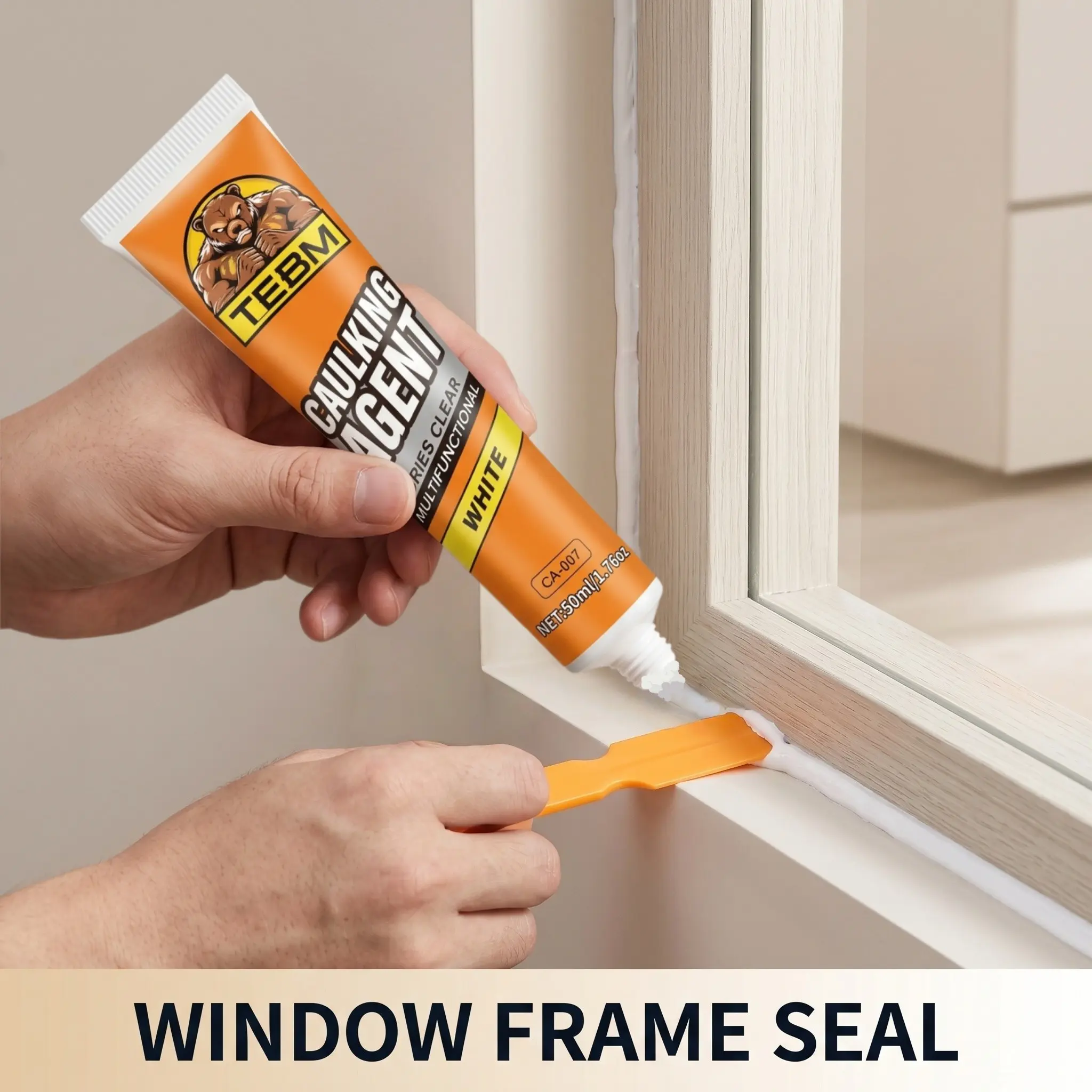 Silicone Adhesive, Ultra-Flexible Crack-Resistant, Ideal for Outdoor Gutter, Roof Seams, Window Sills, Toilet Base, High Humidity Areas