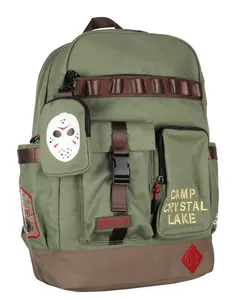 Friday the 13th Backpack Camp Crystal Lake Rugged Travel Backpack w/ Padded Laptop Sleeve For Men Women