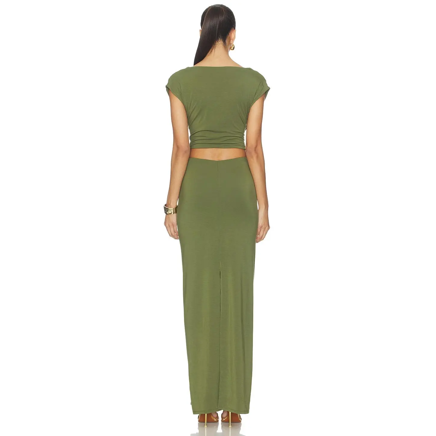 NBD Nicolette Gown in Olive - TikTok Shop