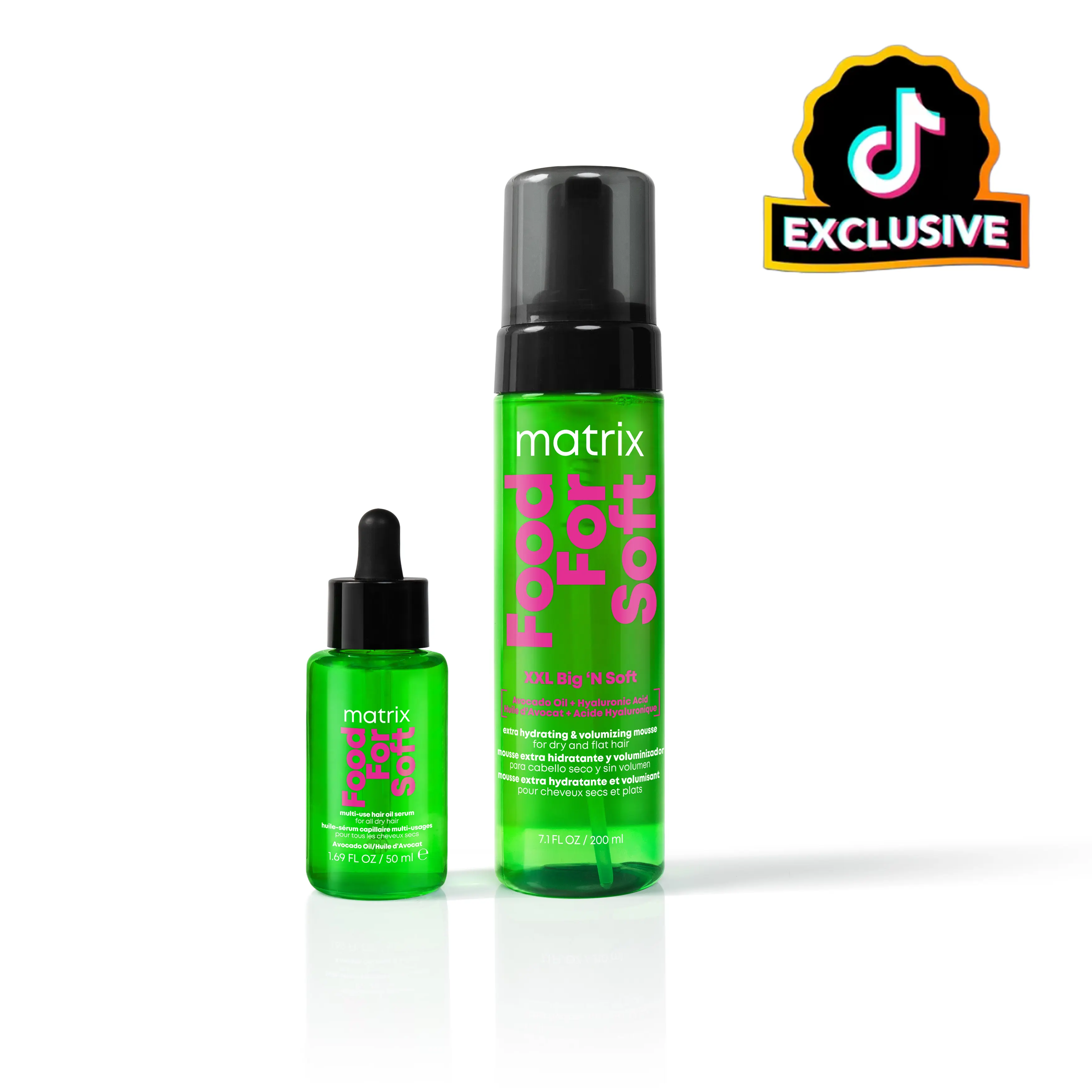[Exclusive] Food For Soft Volume & Shine Styling Duo | Styling Haircare Set |  With Hyaluronic Acid & Avocado Oil | For All Hair Types | Vegan Haircare