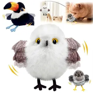 Realistic Flapping Bird Cat Toy – Touch-Activated, Chirping & Rechargeable for Endless Kitty Fun