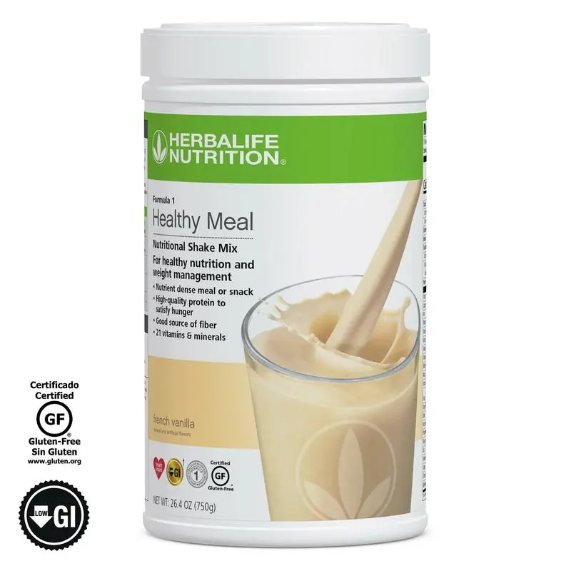 Herbalife Formula 1 Healthy Meal Nutritional Shake Mix, French Vanilla 750g Gluten-Free Meal Replacement Drink with Essential Vitamins, Minerals, Soy-Dairy Protein Blend for Daily Wellness Routine