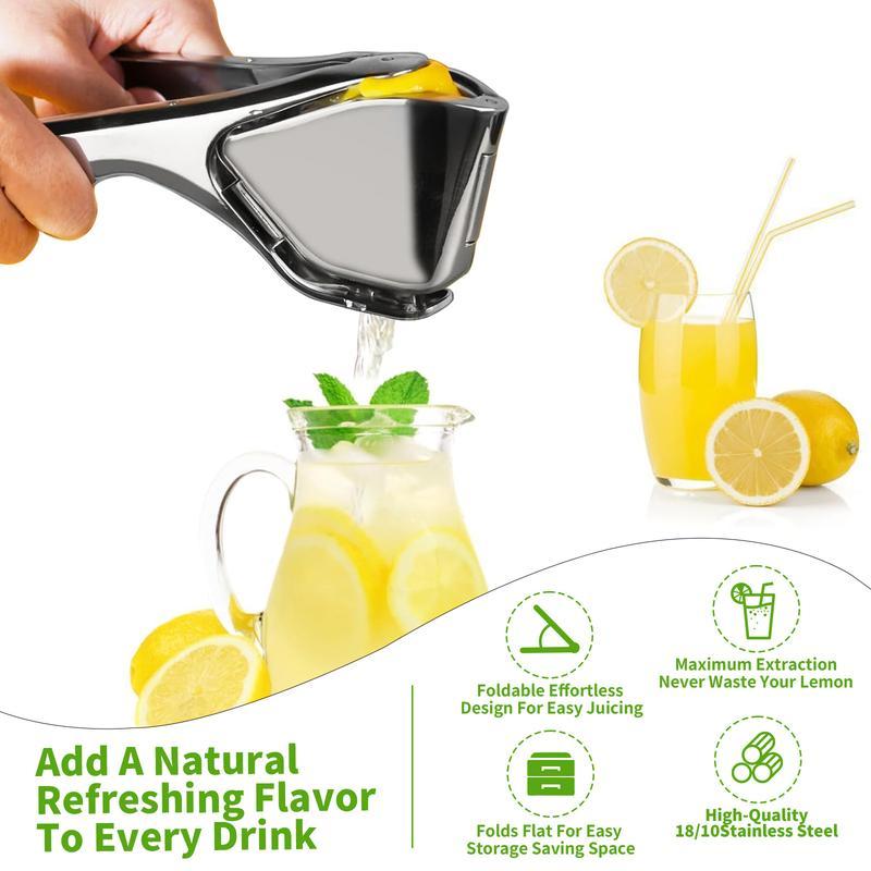 Handheld Stainless Steel Manual Juicer Squeezer, Heavy-Duty Lemon & Citrus Press, Easy to Clean Fruit Juicer for Kitchen Use,Kitchen Gift for Valentine’s Day