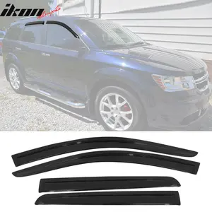 Window Visors for Dodge Journey 2009-2020 Slim Style Smoke Tinted Acrylic