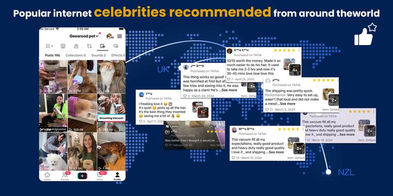 【Geoorood】Dog Grooming Vacuum Kit, Pet Grooming Vacuum with Clipper Nail Grinder, 2.5L Dust Cup Dog deshedding Vacuum Brush with 4-6 Pet Grooming Tools for Shedding Pet Hair, Home Cleaning, Proven Grooming Tool#TikTokShopBlackFriday & CyberMonday