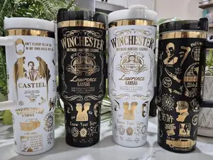Winchester Tumbler - Supernatural Inspired - 40oz and 30oz GOLD Plated Stainless Steel Custom Engraved Tumbler