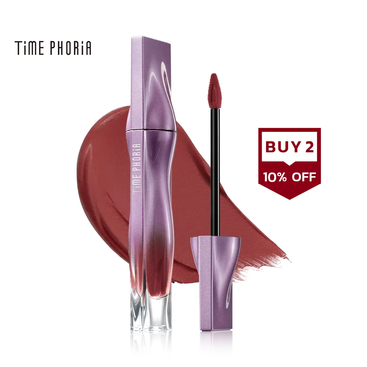 [TIMEPHORIA Hero Lip Cream] Nebula Velvet Lip Cream 4ML - Luxurious Velvet Lipstick Lip Tint Lip Gloss Soft Blurring 12 Hours Comfort Longwear Makeup Cosmetic Blend Glossy Daily Compact