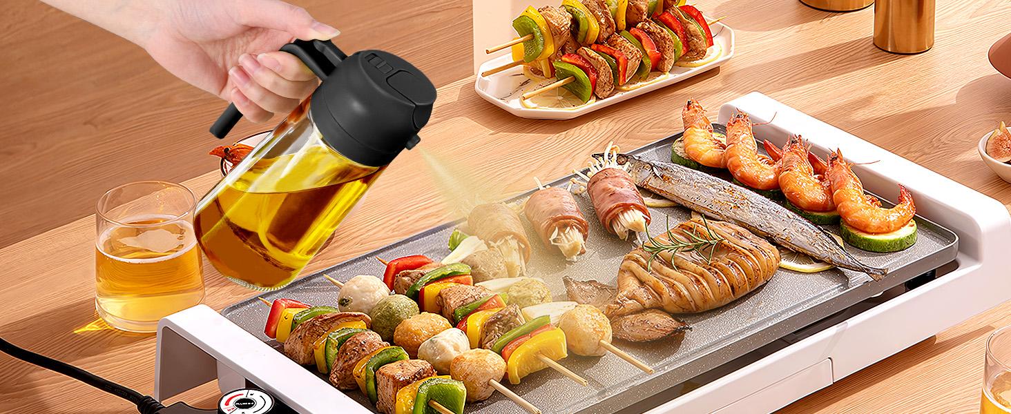 2 Pack 16 oz 470 ml Glass Olive Oil Sprayer for Cooking Dual Dispensing Oil Mister with Precision Nozzle BPA Free Kitchen Gadgets & Air Fryer Accessories 2 Pack 16 oz 470 ml Glass Olive Oil Sprayer for Cooking Dual Dispensing Oil Mister with Precision Nozzle BPA Free Kitchen Gadgets & Air Fryer Accessories