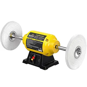 Woodskil 3/4HP Bench Buffer Polisher 4.8A, 8 inch Jewelry Buffer Polisher Machine, 3600 RPM Powerful Bench Polisher TLG-200BGH