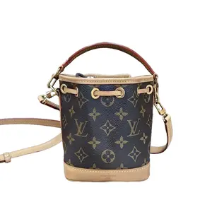 Pre-owned Louis Vuitton Noe Where Vivienne Monogram Drawstring Bucket Bag with Adjustable Strap and Classic Logo Design