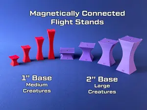 D&D Flight Stands | Magnetic Connection | 5ft 10ft 15ft 20ft | Stackable Templates for TTRPG
