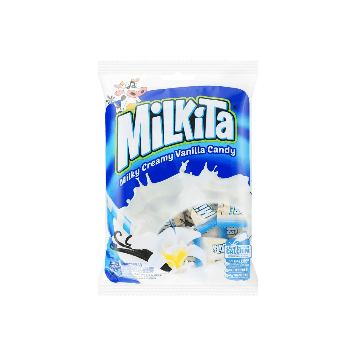 Milkita Vanilla Milk Candy 4.2oz - Indonesian Creamy Hard Candies, Individually Wrapped, Bulk Pack for Sharing