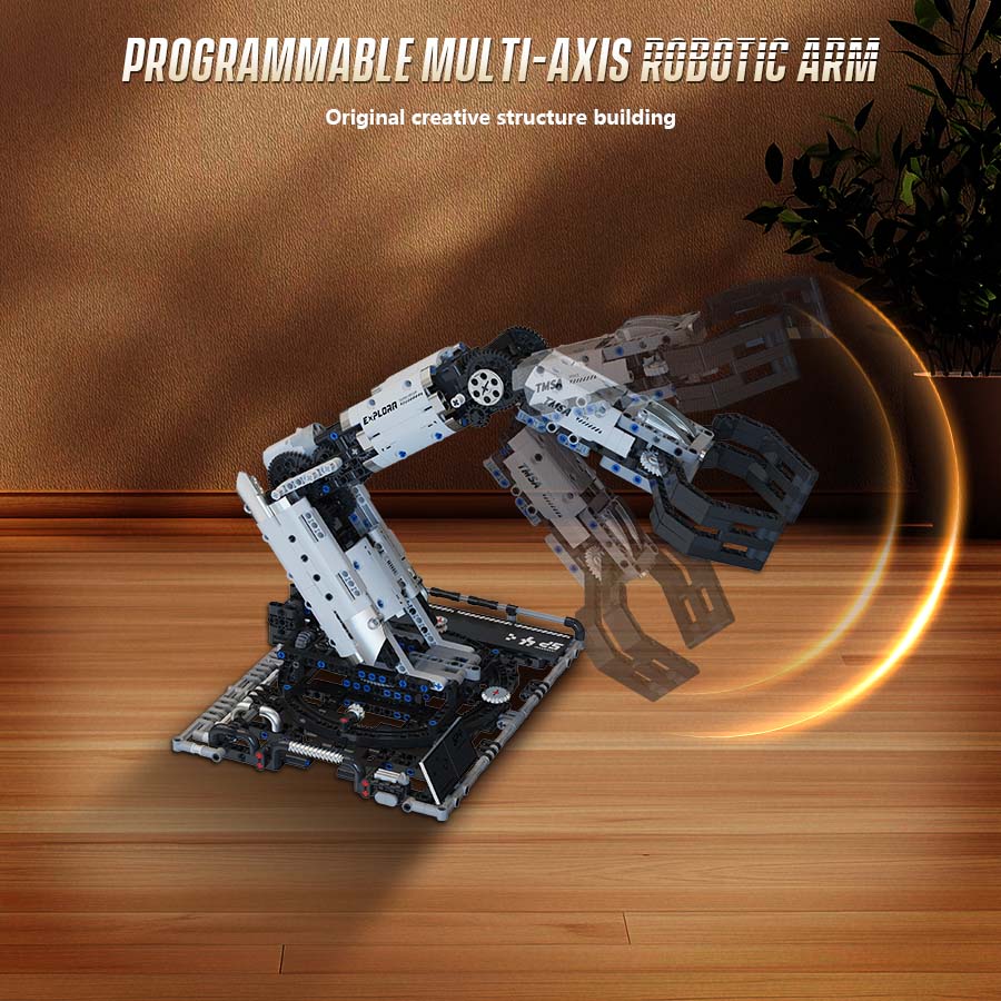 STEM Educational Magnetic Building Blocks 784Pcs Remote Control Technic Robotic Arm with Ultra-Smooth Power Gears & High-Efficiency Gripping Claws Perfect Gift for Kids Ages 6+ Fantastic Christmas and Birthday Gift!