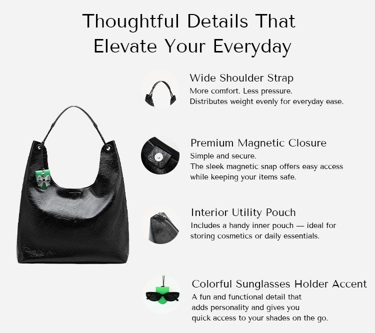 NEWBELLA Nora 2 PCS Set Hobo Bags,in PU Leather - Sleek Solid Color Top Handle Bag , School & Commute,FallFreshness Elegant Handbag