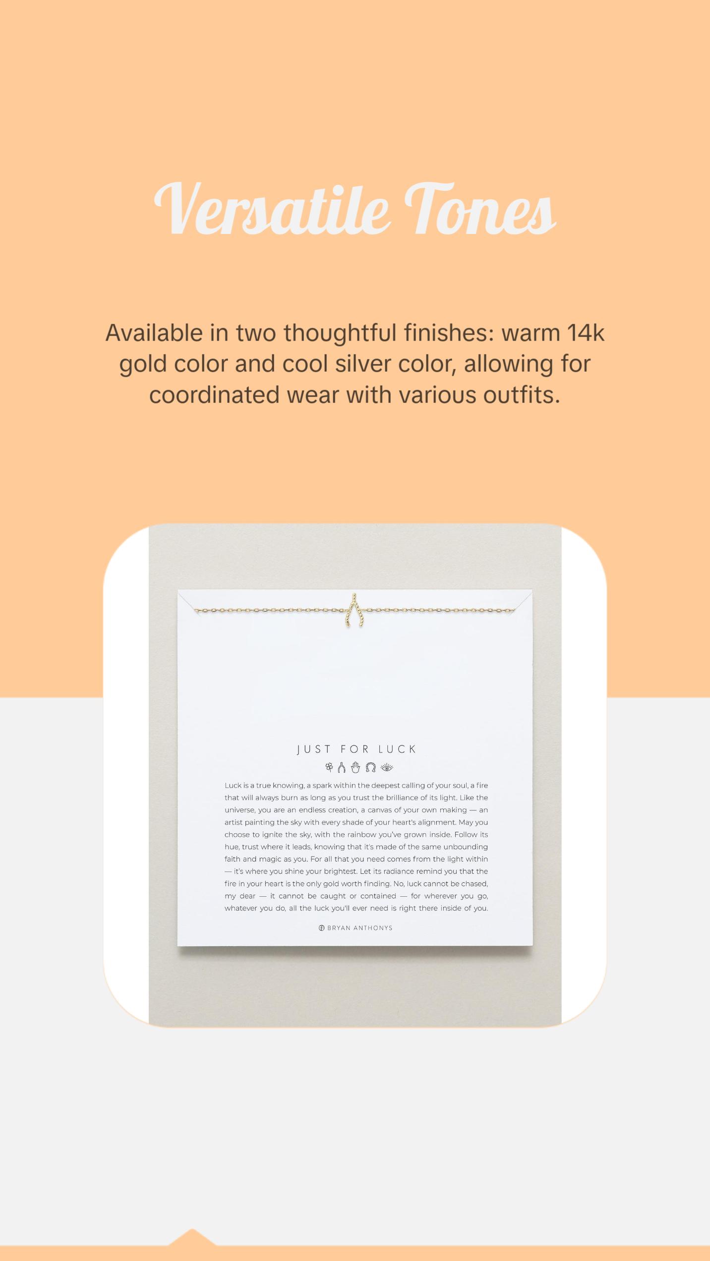 Just For Luck Wishbone Bracelet