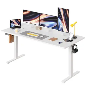 Electric Standing Desk with 3 Height Memory, 154 LB Capacity & Anti-Collision Technology, Ergonomic Adjustable Desk for Home Office and Gaming