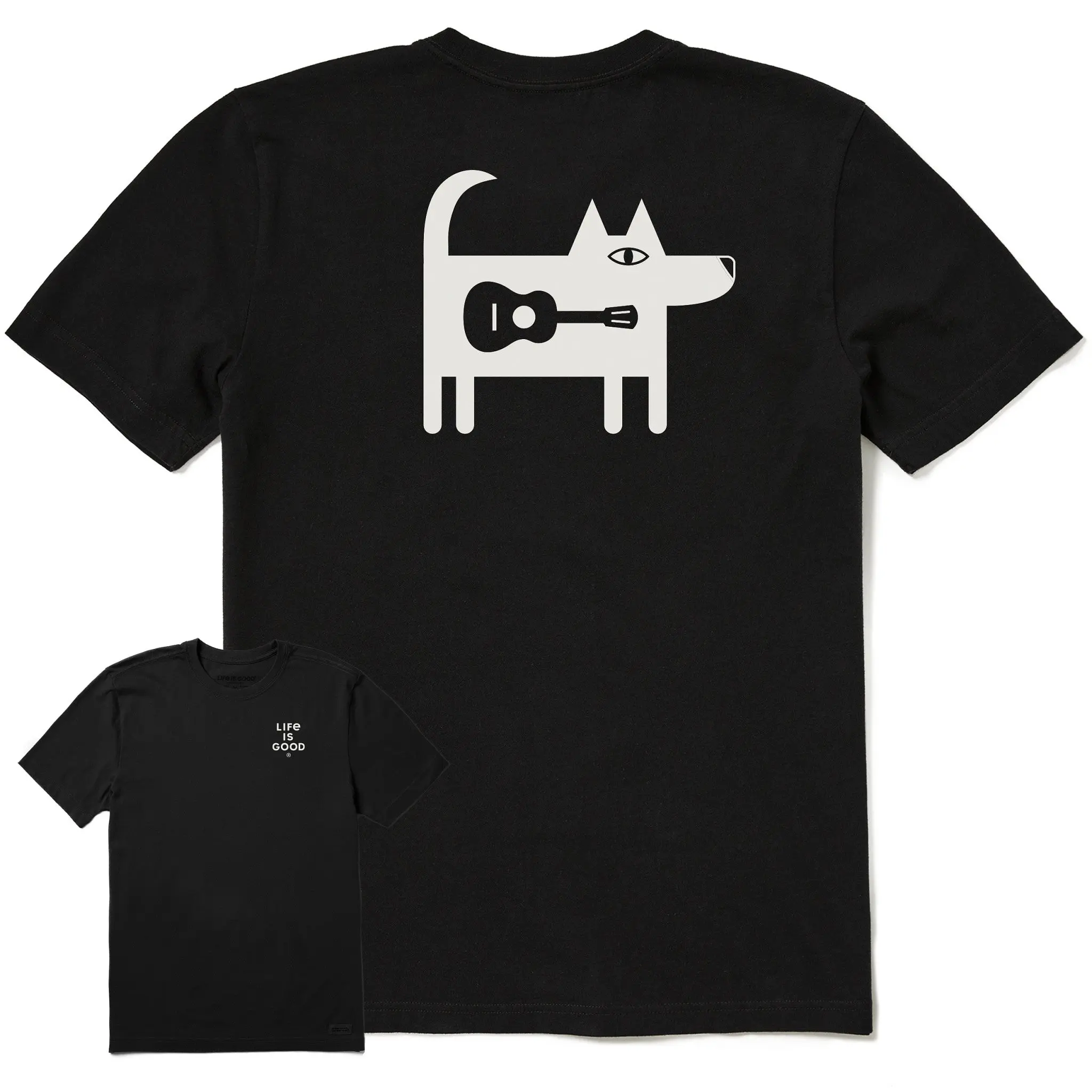 Men's Bert's Guitar Dog Short Sleeve Crusher Tee
