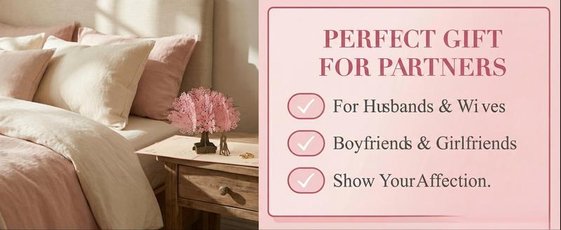 Handmade Cherry Blossom Card Pop Up 3D Flower Romantic Love Letter Greeting Anniversary Wedding Valentine Birthday Gift Card Blank Stationery Paper for Her Him Husband Wife