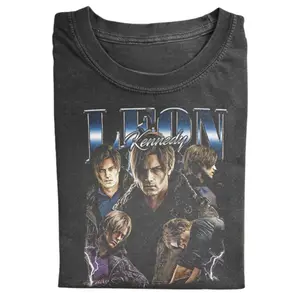 Leon Vintage Graphic Tee, Re.si.dent Evil Game Graphic Tee, Leon T-shirt, Unisex Leon Kennedy Game Graphic Tee, Re.si.dent Evil Video Game Shirt, Gift for Men, Gift for Women