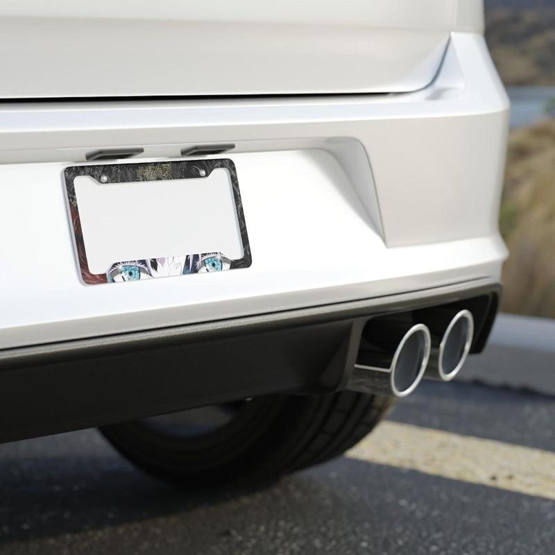 Anime License Plate Frame, Gojo- Fun Car Accessory, 12" X 6" Gift for Jujutsu kaisen fans, Unique Vehicle Decor, Gift for her, Gift for him 9