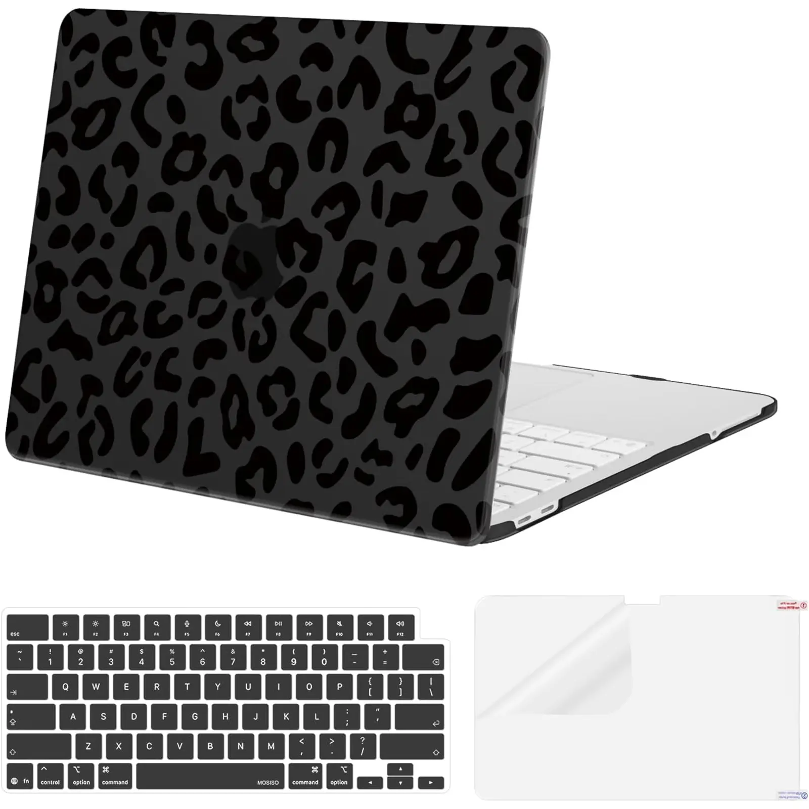 MOSISO Plastic Polycarbonate Hard Case with Animal Print for 2026 MacBook Neo 13-in Model A3404, 3-in-1 Water-Resistant Dustproof Protective Set Including Keyboard Cover, Anti-Slip Screen Film & Flexible Crack-Resistance