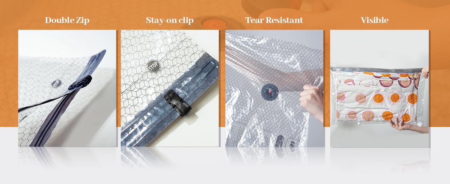 [2026 Upgraded] Cordless Travel Vacuum Bag Set with USB-15/9 Pack Vacuum Compression Storage Bags,Savers for Clothing & Travel Essentials. Zipper Pouches, Outdoor Packing System, Hand Organizer, Christmas Variety Pack