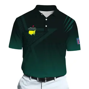 Style Masters Tournament Star Pattern Dark Green Gradient 2026 Golf Graphic Polo Shirt Performance Short Sleeve Fan-Made