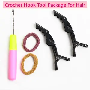 Crochet Hook Tool For Hair Crochet Needle Set – Latch Hook Tool For Braiding Hair, Dreadlocks & Extensions, Comfortable Non-Slip Handle For Easy Grip, Durable Metal Hook