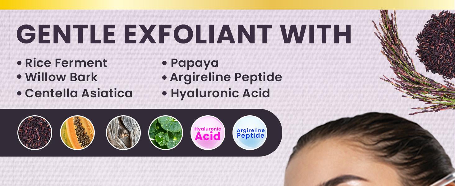 Okaga Natural Black Rice Peel Shot Ampoule - 100% Organic Serums for Brightening, Exfoliating, and Moisturizing - Suitable for All Skin Types