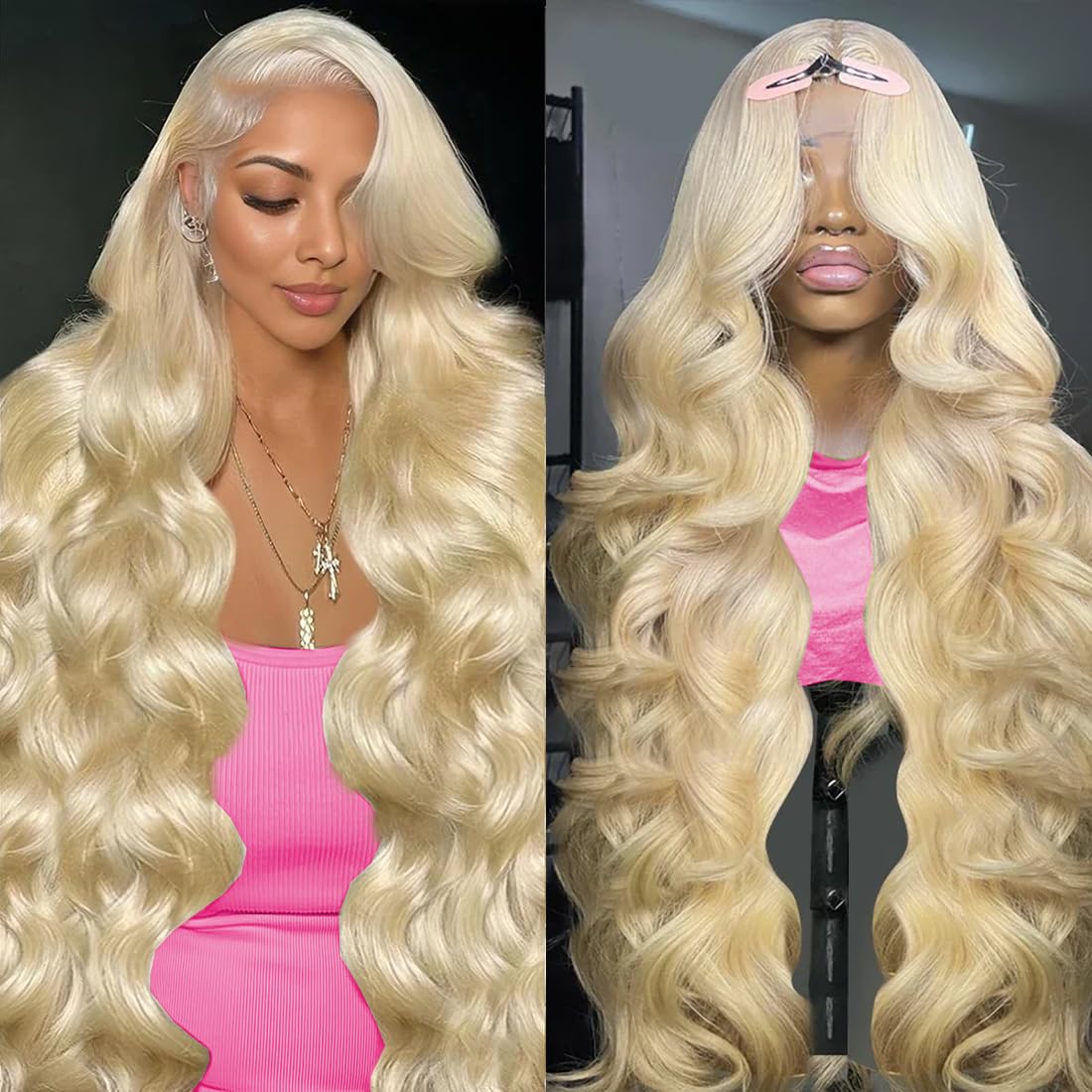 30 Inch Body Wave Lace Front Wigs Human Hair Pre Plucked 13x4 HD Transparent Lace Frontal Body Wave Human Hair Wig for Women 180 Density Natural Black