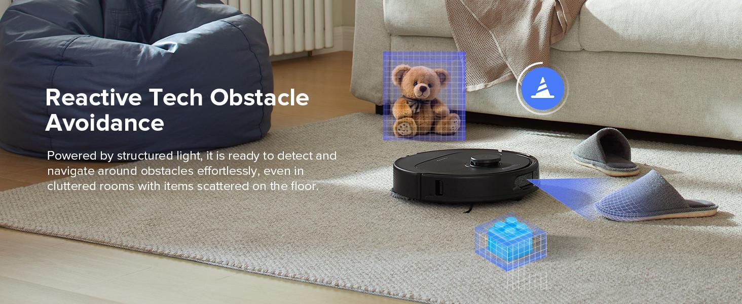 Roborock Qrevo Series Robot Vacuum and Mop (QV 35A), 8000Pa Suction, Anti-Tangle Brushes, Smart Obstacle Avoidance, Auto Mop Washing, All-in-One Dock, 200RPM Spinning Mops #GiftedInLove