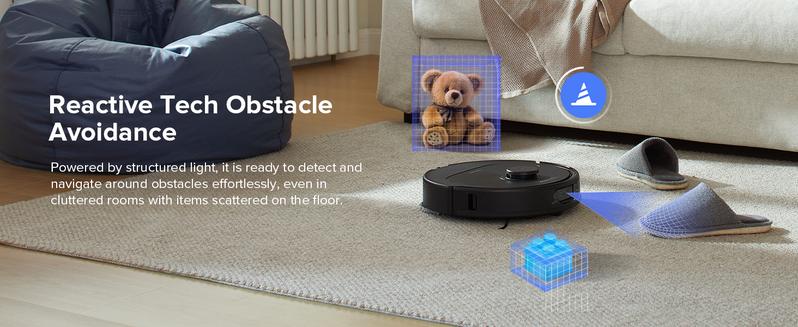 Roborock Qrevo Series Robot Vacuum and Mop (QV 35A), 8000Pa Suction, Anti-Tangle Brushes, Smart Obstacle Avoidance, Auto Mop Washing, All-in-One Dock, 200RPM Spinning Mops #GiftedInLove
