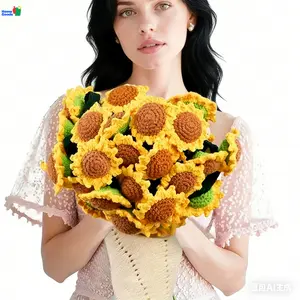 110CM One Sunflower Knitted Tassel Blanket with Preserved Flowers - Sofa/Office Nap/Air Conditioning Blanket, Bed Runner, Tassel Shawl, Design Home Decor, Holiday Gift