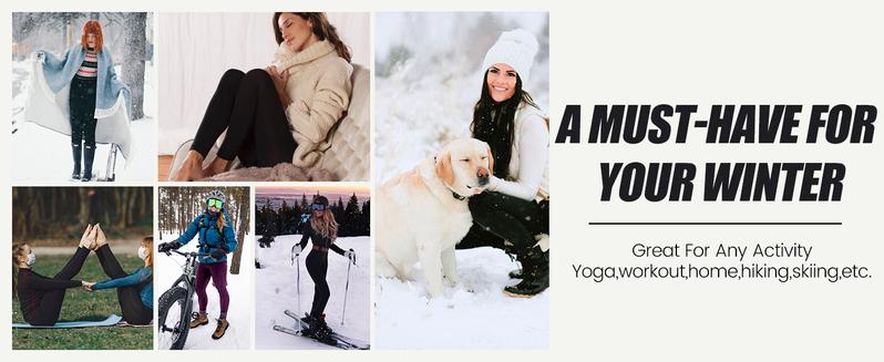 SHOWITTY Women's Fleece Lined Leggings with Pockets – High Waisted Thermal Warm Yoga Pants for Winter Workout & Everyday Wear