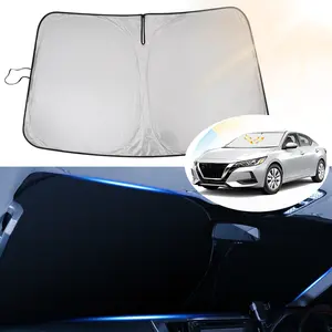 Canvcle 240T Thick Foldable Windshield Sun Shade for 2020-2024 Nissan Sentra Car Sun Visor Protector UV Blocker Heat Shield Custom Fit Sunshade Accessories