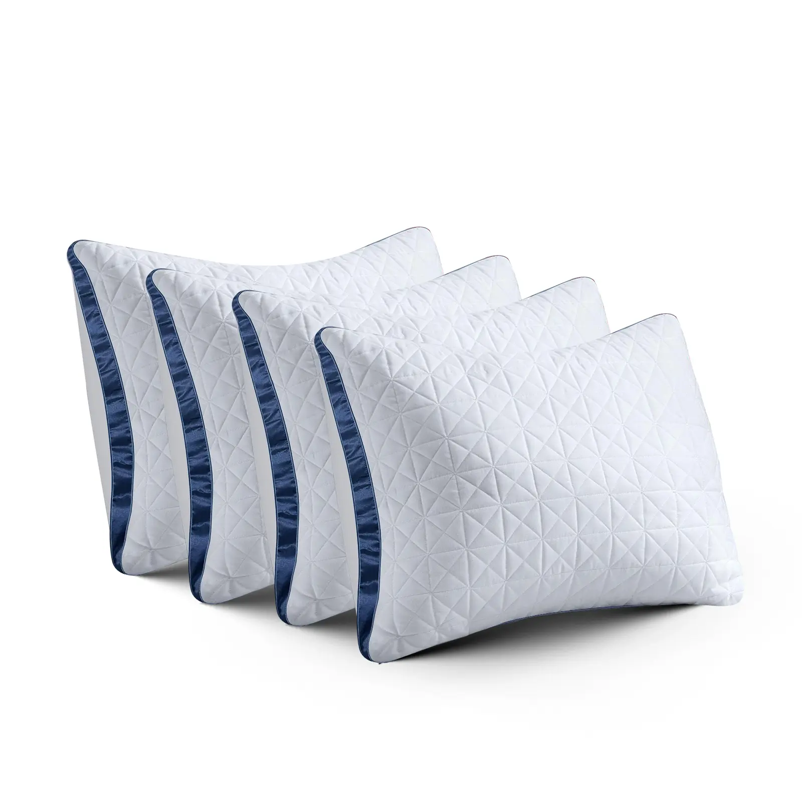 4-Pack Standard Cooling Hotel Luxury Pillows for Sleeping - Down Alternative Gusset, Breathable, Supportive for Back-Side Sleepers, Stay Cool & Good Posture