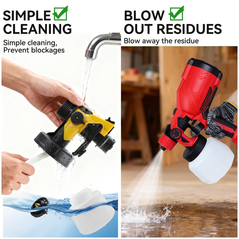 Corded or Cordless Electric Paint Sprayer, High Power with Adjustable Spray Modes, Ideal for Furniture, Cabinets, Walls and DIY Projects & Home Renovation