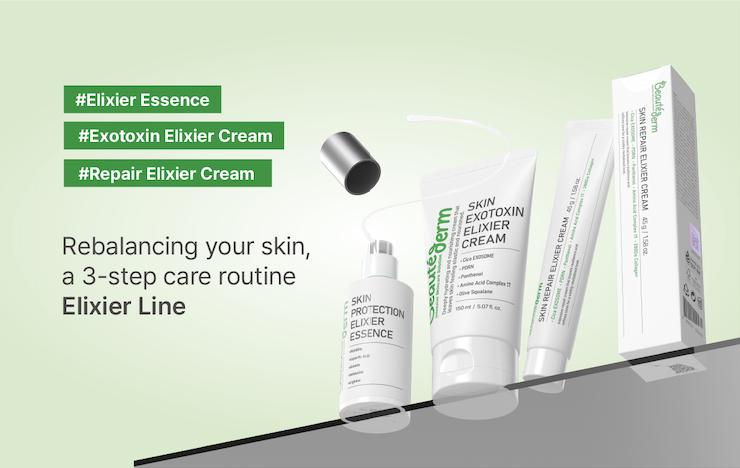[Beauté Derm] Skin Exotoxin Elixier Cream - Contains Snow Lotus Exudate & Niacinamide for Repair & Even Skin Tone - 150ml Moisturizers Soothing Serum Firm & Lift Serum