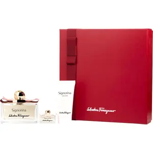 Signorina Set-Eau De Parfum Spray 3.4 Oz & Body Lotion 1.7 Oz & Eau De Parfum Spray 0.17 Oz Mini For Women