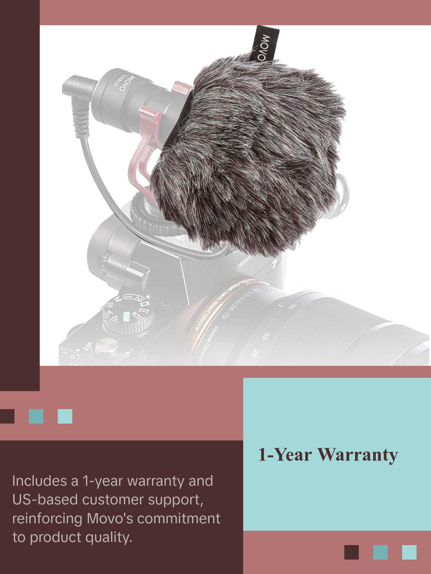 Movo - WS-G9 Furry Outdoor Microphone Windscreen Muff for Portable Digital Recorders, Zoom H4n Compatible Windscreen