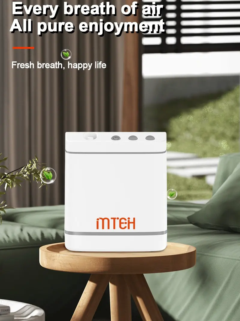 Portable Air Filtration with Enriched Oxygen for Home/Travel Use and Outdoor Sports Breathing - Small Size, Low Noise, Equipped with Backpacks
