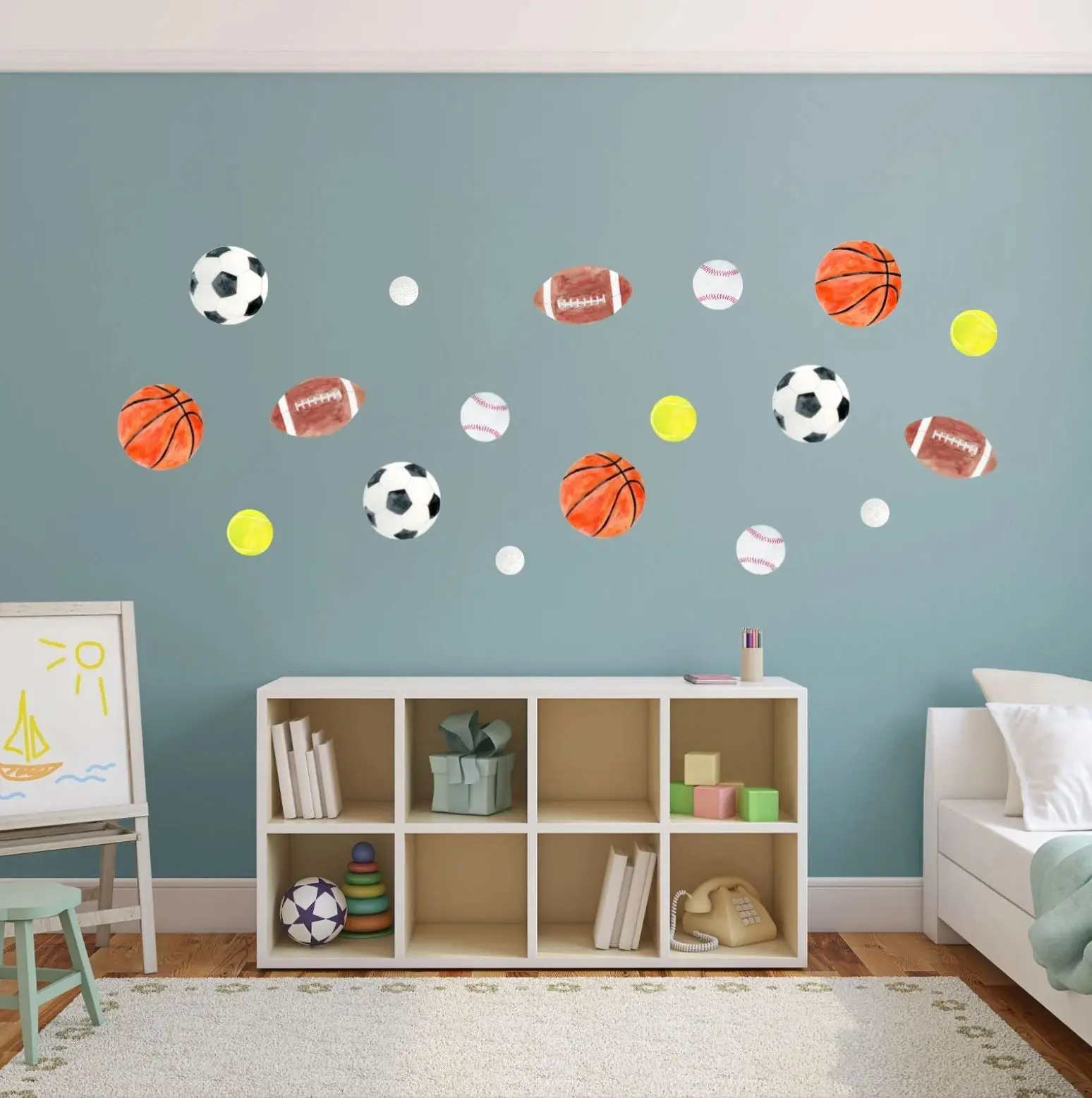 Sport Balls Wall Stickers | Football Basketball Soccer Baseball Golf Tennis